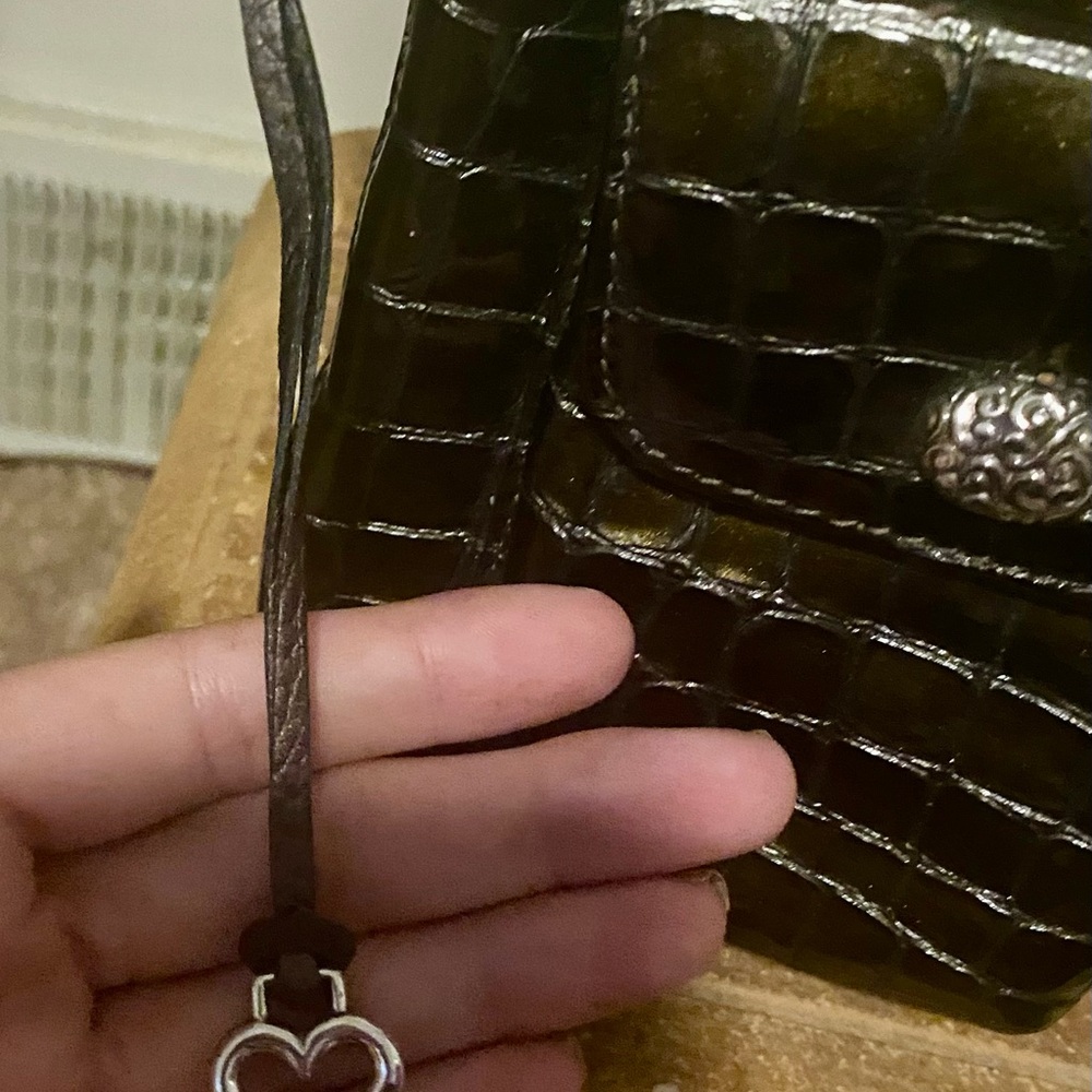 Brighton brand Cher Modern Mini handbag Brown & gold metallic color No flaws - Picture 11 of 16